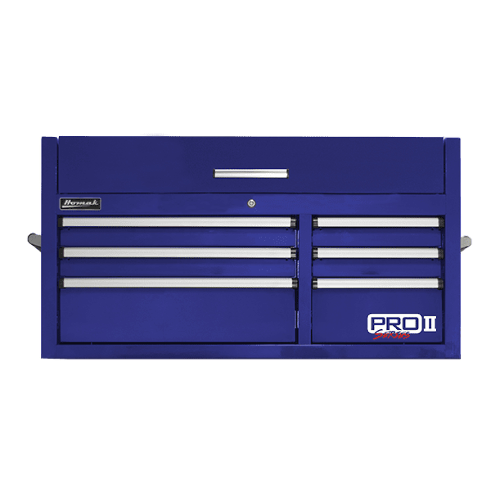 Homak, Pro 2, 41” 6 Drawer Top Chest, Blue, Heavy-duty 19-gauge steel, Model #BL02041062
